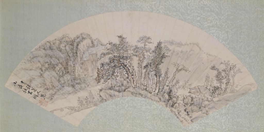 图片[1]-Fan page of landscape map of Cheng Zhengkui-China Archive